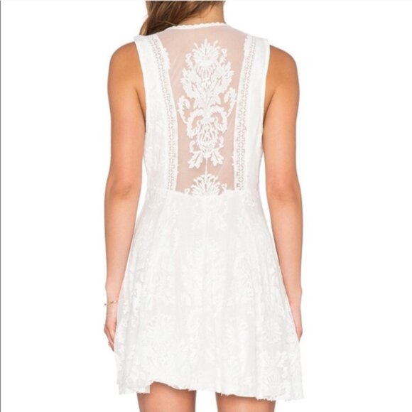Free People Sleeveless Reign Over Me Dress Mini Lace Retro Cottagecore Boho 6 - Picture 3 of 14